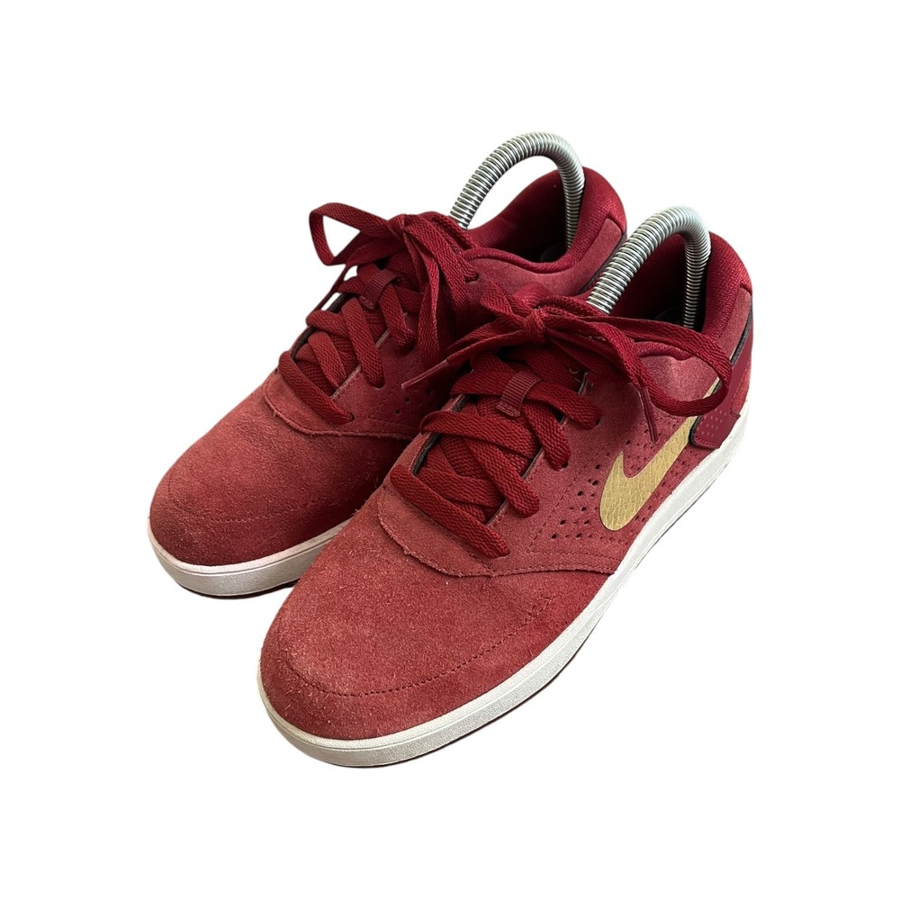 Nike SB Paul Rodriguez 6 Red Gold Skate Shoes 525024-671 Womens 6.5 Youth 5Y
